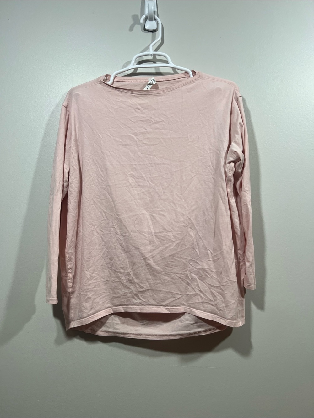 Lululemon Back in Action Light Pink Long Sleeve Top Size 4
